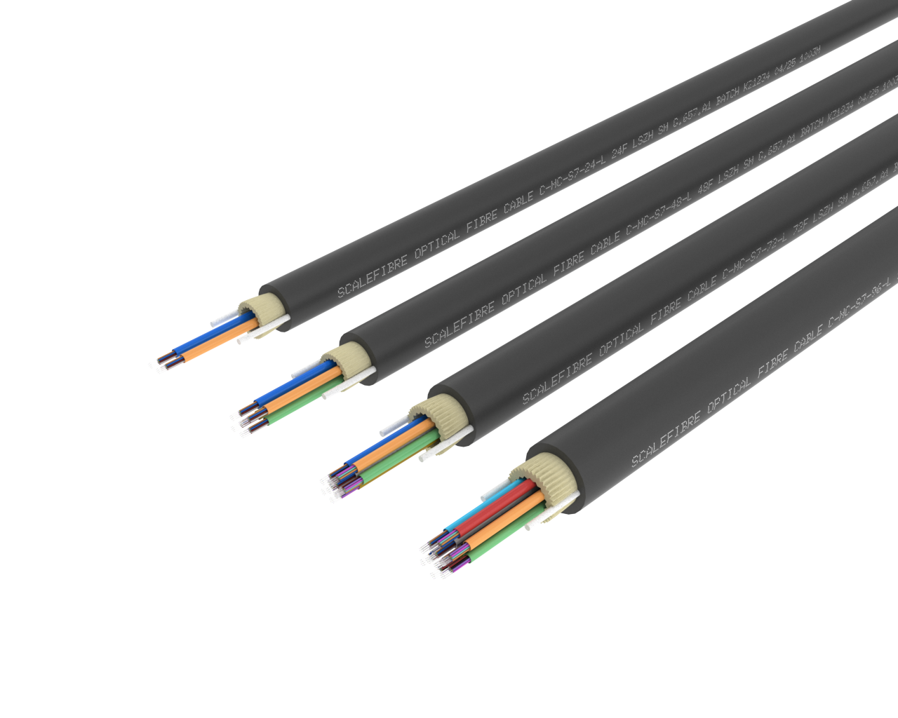 Câble à fibre optique extérieur à tube libre micro-câble – 24, 48, 72 et 96 fibres