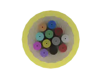 Câble à tampon serré plénum TightBEND™ 12 fibres, section transversale