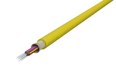 TightBEND™ 12 Fiber Indoor/Outdoor Tight Buffered Cable, Single Mode, Yellow
