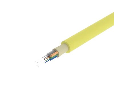 TightBEND™ 6 Fiber Indoor/Outdoor Tight Buffered Cable, Single Mode, Yellow