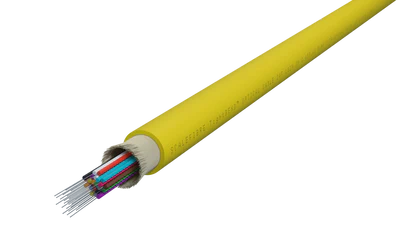 TightBEND™ 24 Fiber Indoor/Outdoor OFNR Tight Buffered Cable, Single Mode, Yellow