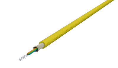 TightBEND™ 4 Fiber Indoor/Outdoor OFNR Tight Buffered Cable, Single Mode, Yellow