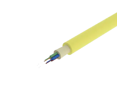 TightBEND™ 4 Fiber Indoor/Outdoor OFNR Tight Buffered Cable, Single Mode, Yellow