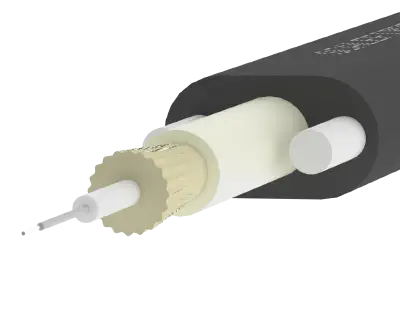 Cable EasyDROP™ 1F – Dieléctrico, primer plano