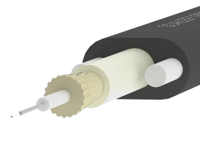 Cable EasyDROP™ 1F – Dieléctrico, primer plano