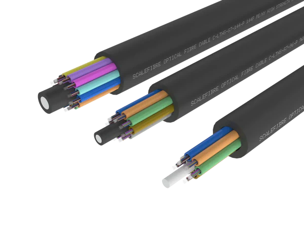 
Cabo de Fibra Óptica Exterior de Tubo Solto de Alta Resistência – Capa PE,
72, 96 e 144 Fibras