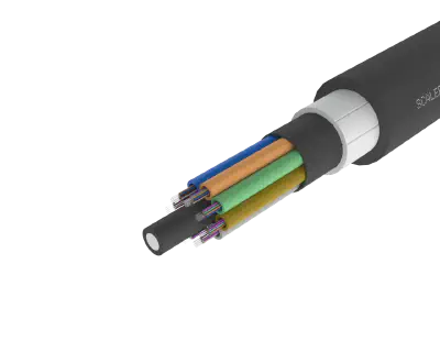 
Cable de fibra óptica exterior de tubo holgado blindado de alta
resistencia – PE/PA/PE, 96 fibras