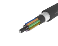 
Cable de fibra óptica exterior de tubo holgado blindado de alta
resistencia – PE/PA/PE, 96 fibras