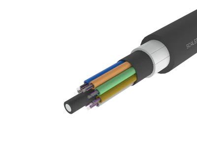 
Cable de fibra óptica exterior de tubo holgado blindado de alta
resistencia – PE/PA/PE, 96 fibras