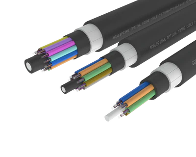 
Cable de fibra óptica exterior de tubo holgado blindado de alta
resistencia: PE/PA/PE, 72, 96 y 144 fibras