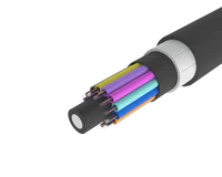 
Cable de fibra óptica exterior de tubo holgado blindado de alta
resistencia – PE/PA/PE, 144 fibras