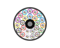 JetPATH™ 288F Air-Blown Mini Loose Tube Optical Fiber Cable, Cross Section