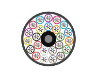 JetPATH™ 288F Air-Blown Mini Loose Tube Optical Fiber Cable, Cross Section