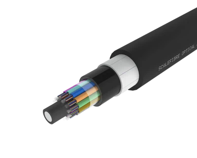 
Non-Metallic Armoured Loose Tube Outdoor Fiber Cable – PE/PA/PE Jacket,
144 Fiber