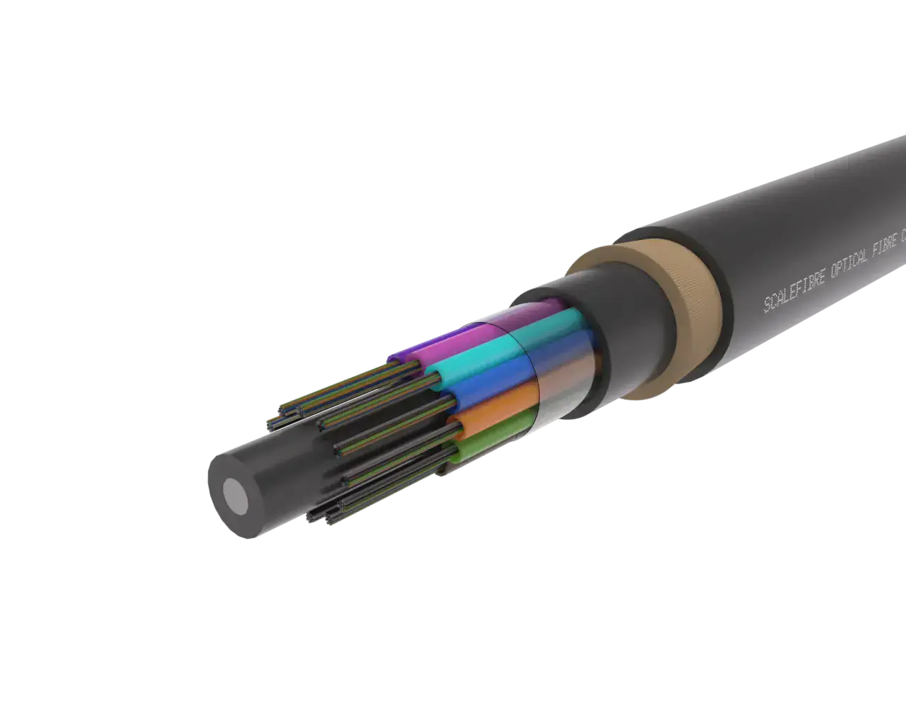 Cabo de fibra óptica ADSS de longo alcance SkySPAN 144F