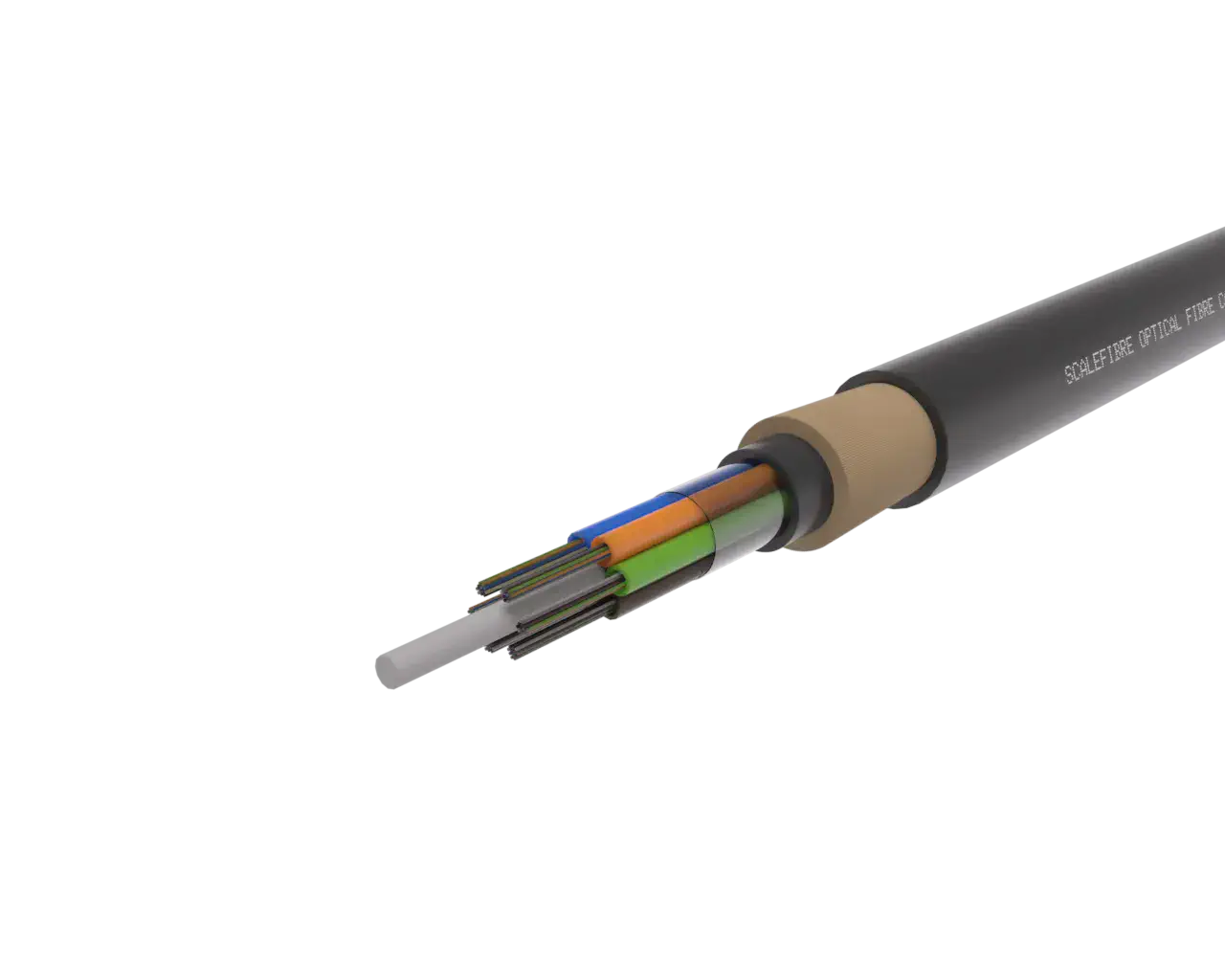 Cabo de fibra óptica ADSS de longo alcance SkySPAN 72F