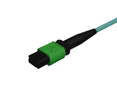 Connecteur à contact physique coudé MPO sur OM4 multimode