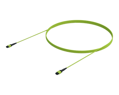 12 Fiber OM5 Multi Mode MPO(12F) Trunk, Lime Green
