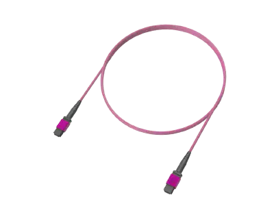 Trunk 12 fibres OM4 multimode MPO (12F), Erika Violet