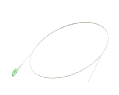 Pigtail de fibra óptica monomodo com buffer de 900 µm, LC/APC