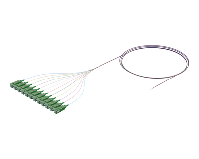 Pigtail óptico de cinta flexible, 12 Fibras, SC/APC