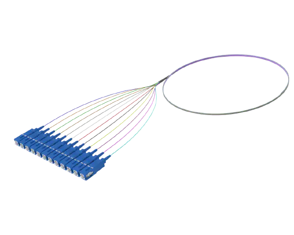 Flexible Ribbon Optical Pigtail, 12 Fibre, SC/UPC