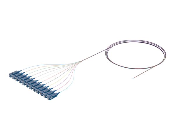 Flexible Ribbon Optical Pigtail, 12 Fiber, SC/UPC