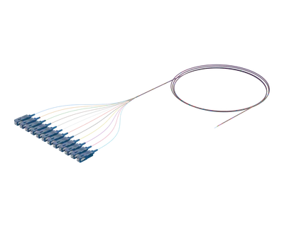 Flexible Ribbon Optical Pigtail, 12 Fiber, SC/UPC