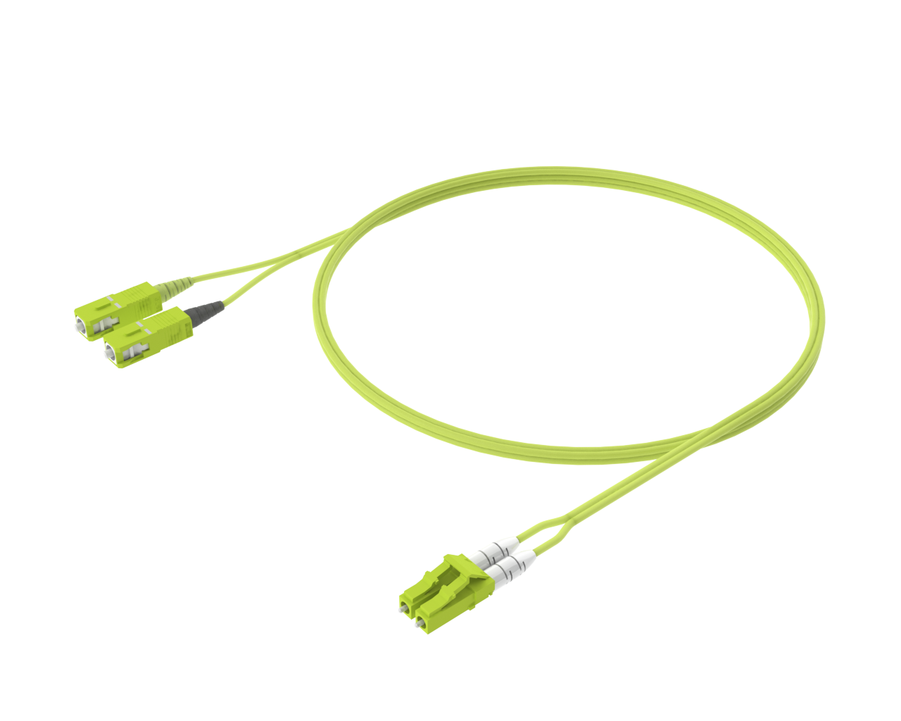 Cable de conexión dúplex OM5 - LC/UPC a SC/UPC