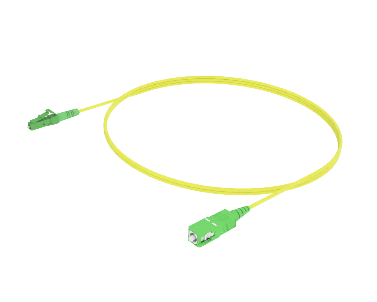 Cordon de brassage simplex monomode - LC/APC vers SC/APC
