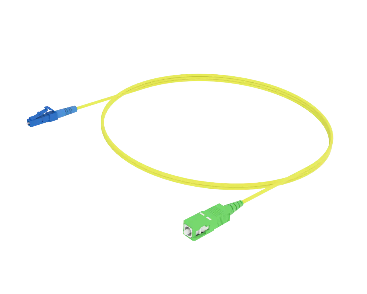 Cordon de brassage simplex monomode - LC/UPC vers SC/APC