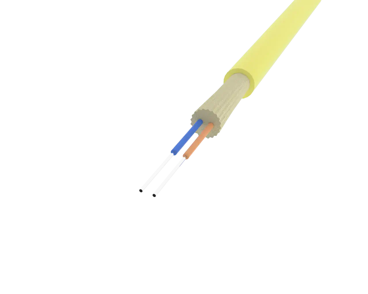 Construção do cabo - Cabo único duplex de 1,6 mm