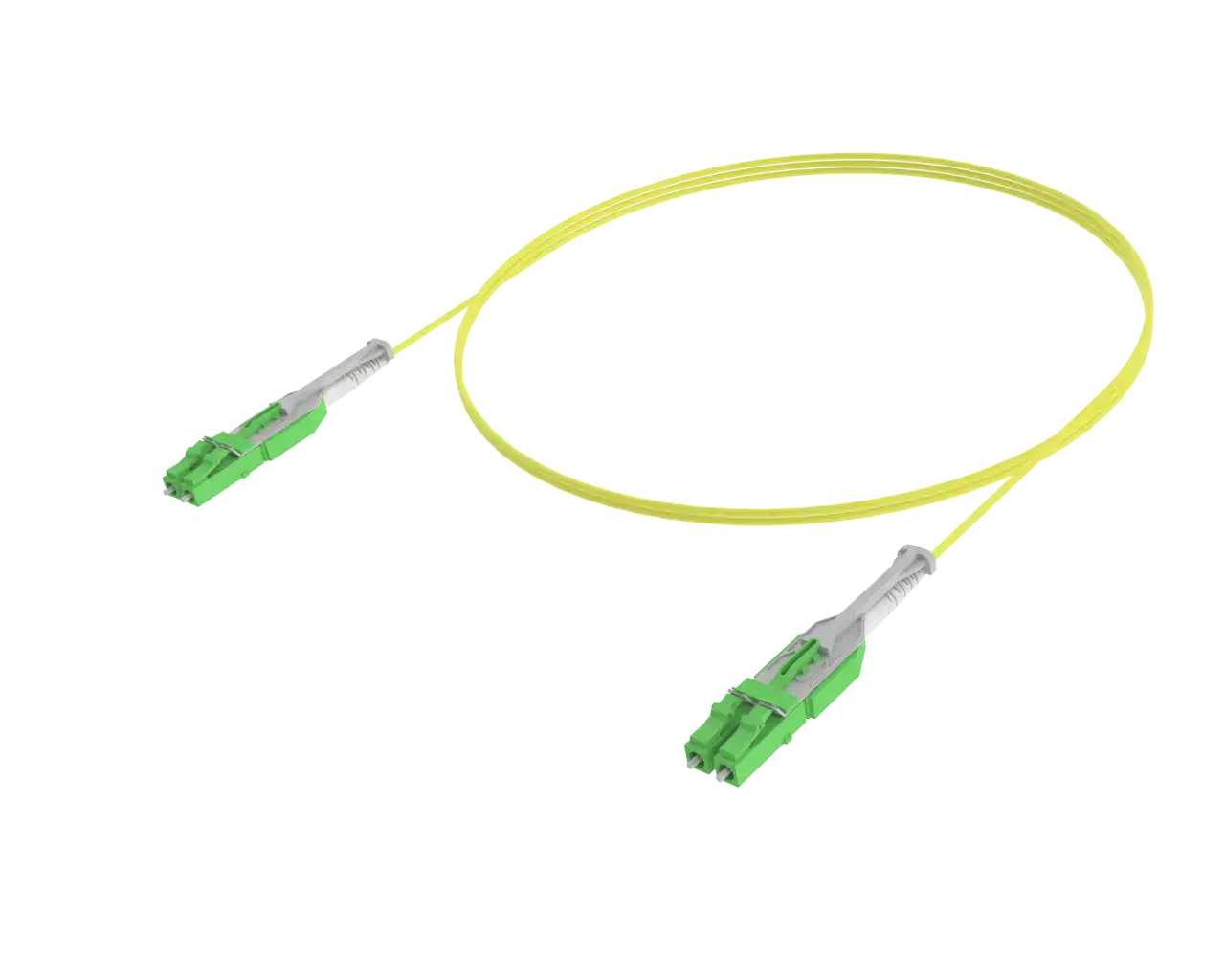 Cabo de conexão duplex monomodo com um único conector - LC/APC para LC/APC