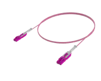 OM4 Single Cord Duplex Patch Cord - LC/UPC to LC/UPC, Erika Violet