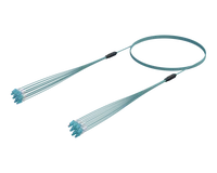 LC/UPC Micro Cable Assembly, 12-Fiber, OM4 Aqua
