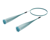 LC/UPC Micro Cable Assembly, 24-Fiber, OM4 Aqua