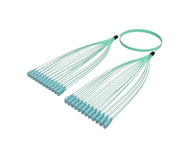 Conjunto de Microcabo SC/UPC, 24 Fibras, OM4 Aqua