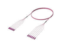 Câble à fibres optiques pré-terminé SC/UPC-SC/UPC, OM4, violet Erika