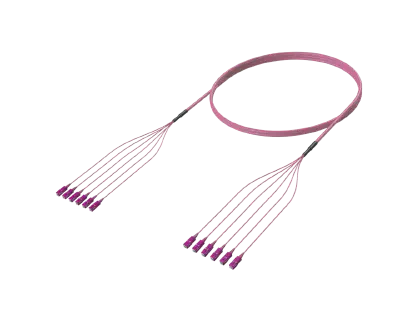 Câble à fibres optiques pré-terminé SC/UPC-SC/UPC, OM4, violet Erika