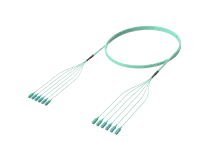 Câble à fibres optiques pré-terminé SC/UPC-SC/UPC, OM4, Aqua