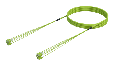 Conjunto de cable de fibra preterminado SC/UPC-SC/UPC, OM5, verde lima