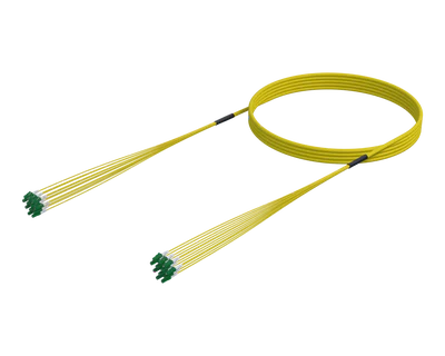 Cable de fibra óptica preterminado LC/APC-LC/APC, monomodo G.657.A1, 12 fibras