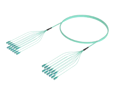 Câble à fibres optiques pré-terminé SC/UPC-SC/UPC, OM4, 12 fibres