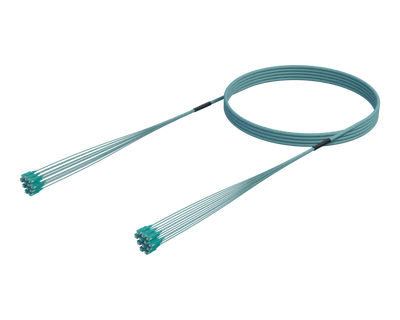 Conjunto de cable de fibra preterminado SC/UPC-SC/UPC, OM4, 12 fibras